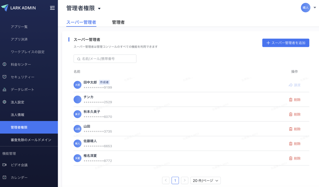 Faq スーパー管理者と管理者とは