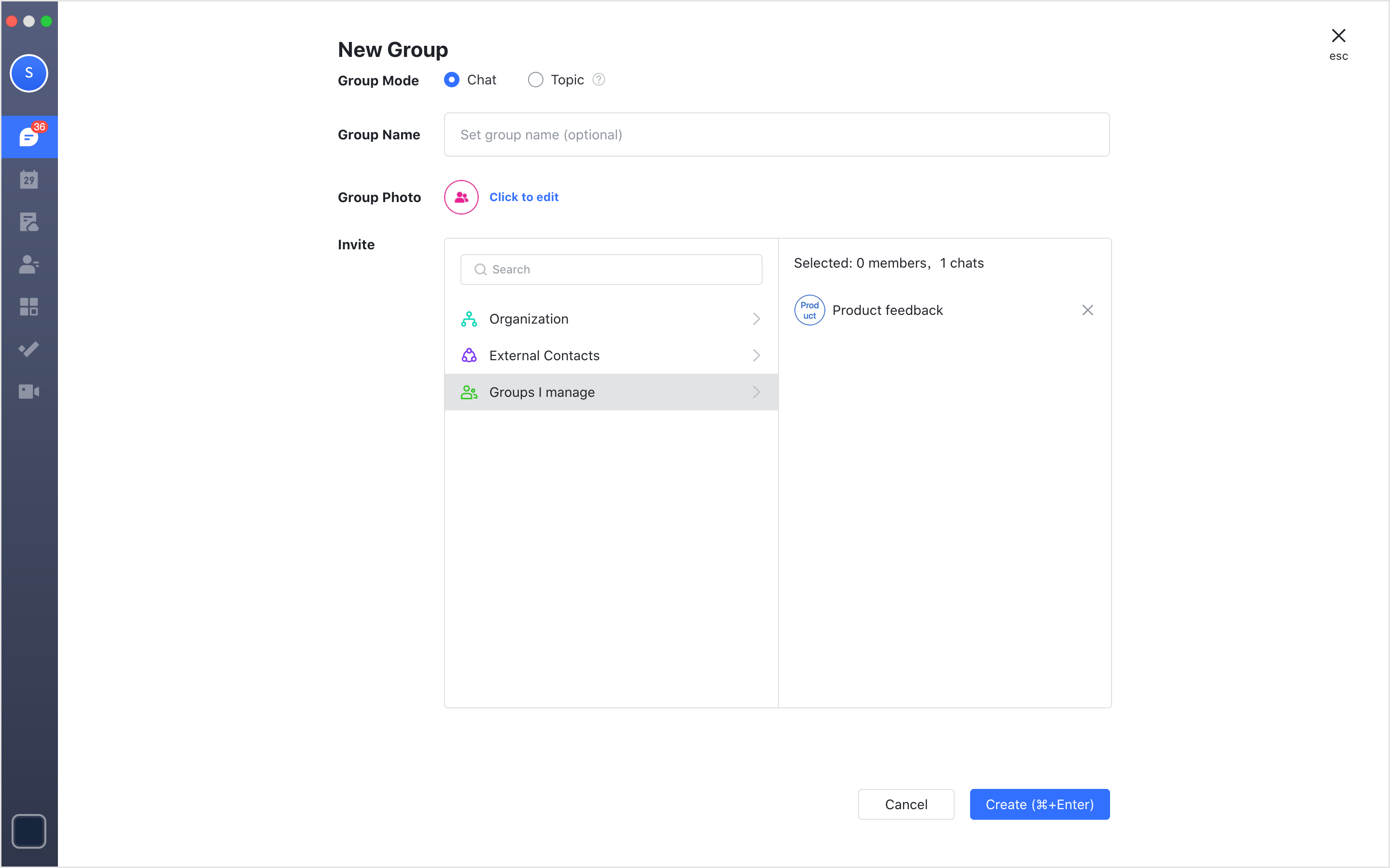Messenger Create Group Chats