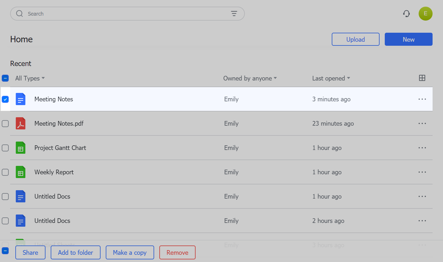 Docs How do I move files or folders?
